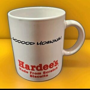 Vtg Hardees Star 8 oz.Coffee Cup Mug Made from Scratch Biscuits EUC
